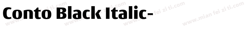 Conto Black Italic字体转换